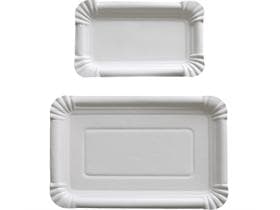 Patisserieteller 11 x 17 cm, unbeschicht Pappteller, Patisserieteller Nr. 4