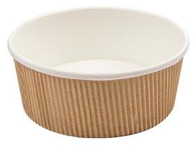 Suppebenhälter aus Karton, 700 ml, aussen braun, innen weiss, doppelwandig