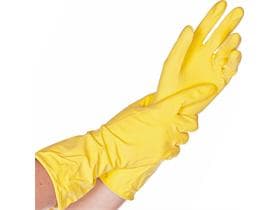 Haushalts-Handschuhe Grösse XL, gelb, innen baumwollbeflockt, Länge 30 cm