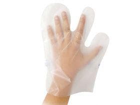 3-Finger Handschuh Cleanhands transparent, 28cm, COEX PE
