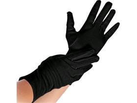 Baumwollhandschuhe NERO, Grösse S, Länge 23 cm, waschbar, schwarz