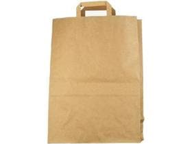 Papiertragetaschen braun 90 gm2, unbedruckt, 32 x 17 x 43 cm, mit