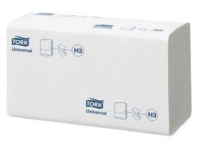 Falthandtücher Tork Advanced, (H3), Zell weiss,1-lagig, Zickzackfalzung, 23x23 cm