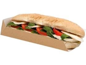 Kartonschale, einseitig offen, braun, 230 x 70 x 50 mm