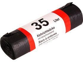 Abfallsäcke Budget 35Lt. schwarz neutral 385/170 x 710 mm, mit Verschlussband
