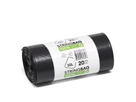 Abfallsäcke Budget 35Lt, Recycling 300/270 x 700 mm, mit Verschlussband