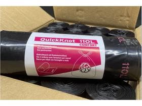Abfallsäcke Knotenverschuss perforiert 360/340 x 1280 mm Quick Knot