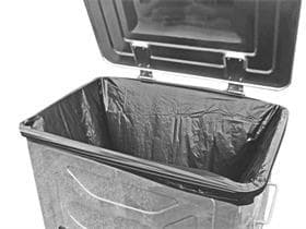 LDPE-Containereinlagen 800 Lt. schwarz 1150/750/1500 mm; 32 my