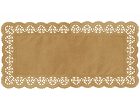 Tortenspitzen 33.5 x 26 cm, eckig, braun, unbedruckt, unbeschichtet