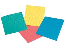 Schwammtücher feucht, gelb, 18 x 20 cm, saugt grosse Flüssigkeitsmengen auf,