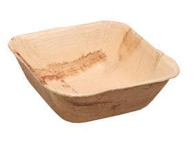 Palmblatt Schale eckig, 14 x 14 x 5 cm