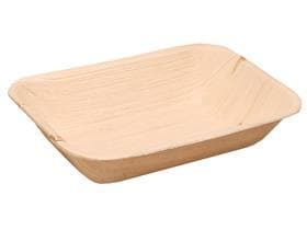 Palmblatt Teller rechteckig, 13 x 19 cm, 4 cm tief