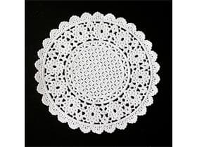 Decoretten ø 13 cm rund, hochweiss