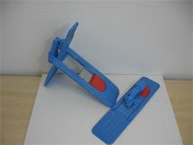 Mopphalter 50 x 13 cm, blau/rot, passend zu Mopp mit Taschen, einfaches Lösen