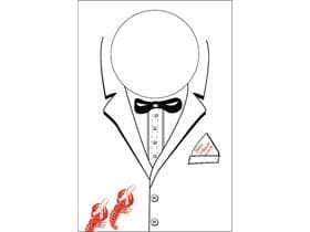 Schutzservietten "Hummer" 42 x 60 cm aus 40 g/m2 Vlies