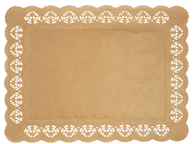 Tortenspitzen 40 x 30 cm, eckig, braun, unbedruckt, unbeschichtet