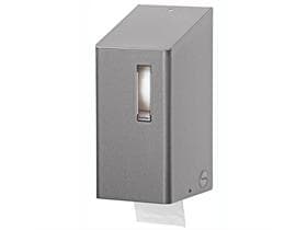 WC-Papier-Spender SanTral TRU 2 E AFP für Doppelrollen, Edelstahl, mit