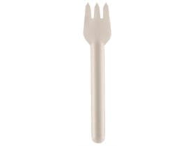 Gabel aus Bagasse: 15.5 cm, weiss geschmacksneutral