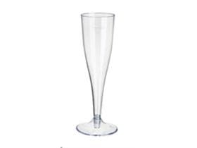 Sektglas zweiteilig mit Fuss 1 dl, klar (PS)