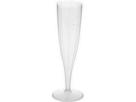 Sektglas einteilig mit Fuss 1 dl, klar Höhe 19.5 cm, ø oben 5 cm, Eichstrich