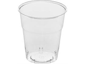 Trinkbecher 1 dl, glasklar, hart (PS) geeicht, glatt, Ø 57,5 mm x 76 mm