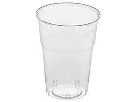 Trinkbecher 2 dl, glasklar, PS geeicht, glatt, gesamtes Volumen 2.5 dl
