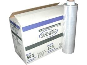 Handstretchfolie Safe-Wrap 8 my 43 cm x 600 lfm, vorgedehnt, transparent