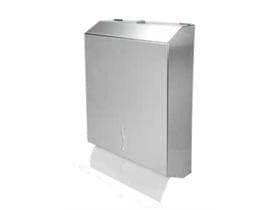 Falthandtuchspender Z-Falz, 400 Blatt, Edelstahl, 340x250x90mm