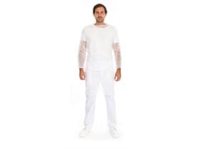 Besucherkittel, PP, 115 x 140 cm, weiss eleastischer Armbund,