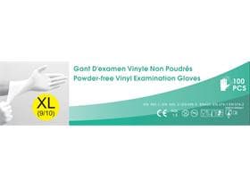 Handschuhe Vinyl, Grösse XL, transparent, puderfrei, unsteril