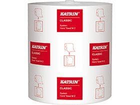 Handtuchrollen Katrin Classic System M2 Tissue weiss, 2-lagig, 21 cm x 160 lfm,