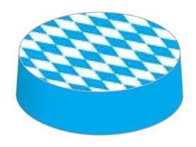 Caps Mattkarton, 74 mm, Bayern