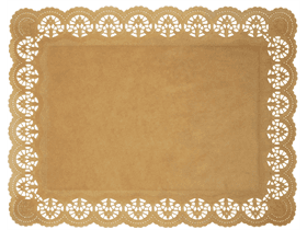 Tortenspitzen 46 x 36 cm, eckig, braun, unbedruckt, unbeschichtet