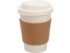 Manschette aus braunem Karton, iso- lierend, für Kaffeebecher 3 dl und 4 dl