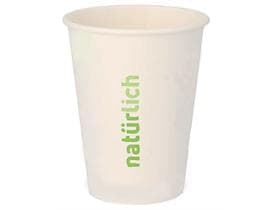Bio Kaffeebecher 4 dl weiss, aus umwelt- freundlicher Pappe, beschichtet mit PLA,