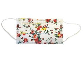 Mundschutzmasken 3-lagig, "Frühling", Typ IIR, PP-Vlies, weisse Gummibänder,