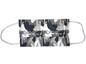 Mundschutzmasken 3-lagig, "Militär", Typ IIR, PP-Vlies, weisse Gummibänder,