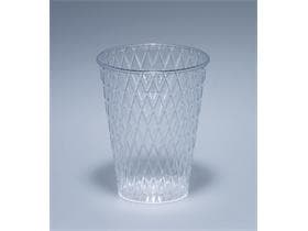 Trinkbecher aus PS, 2.0 dl, glasklar geeicht, gespritzt, diagonal gerippt