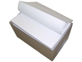 Endlosformulare A4 hoch blanko weiss holzfrei, 1-fach, 12",