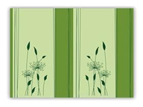 Tischset Papier 60 gm2, 30 x 40 cm, gerader Rand, Standarddruck "ZEN" grün