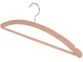 Kleiderbuegel Holz mit Steg Trio Set Buchenholz FSC, mit drehbarem Haken