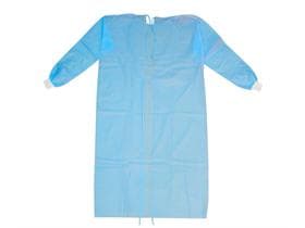 Einweg Schutzkittel 139 x 139 cm, blau, Ärmel mit Bund