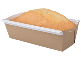 Backschale aus Ofenkarton braun/weiss, 550 gr, 155 x 55 x 55 mm