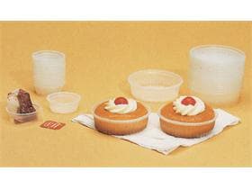 Savarinkapseln "Rexoplast" Kunststoff klar, ø 90/76 mm, Höhe 25 mm