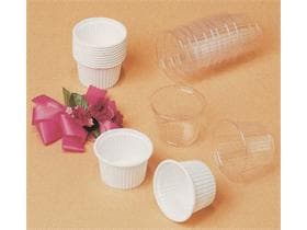 Dessertkapseln milchweiss ø 72/52 mm, Höhe 44 mm