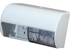 WC-Papier Spender für  Rollen, weiss 260 x 150 x 150 mm, ohne Aschenbecher