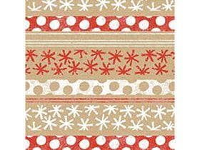 Servietten Airlaid 60 gm2, 40 x 40 cm 1/4 Falz, "Berit" goldbraun-rot