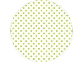 Dessous de verre en tissu + feuille, ø 90 mm, "ANTONIA" citron vert