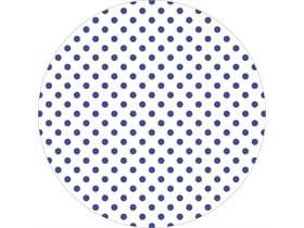 Dessous de verre en tissu + feuille, ø 90 mm, bleu « ANTONIA »