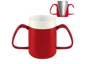 Thermobecher, Typ 815, mit zwei Henkel, konische Form des Innenbechers,